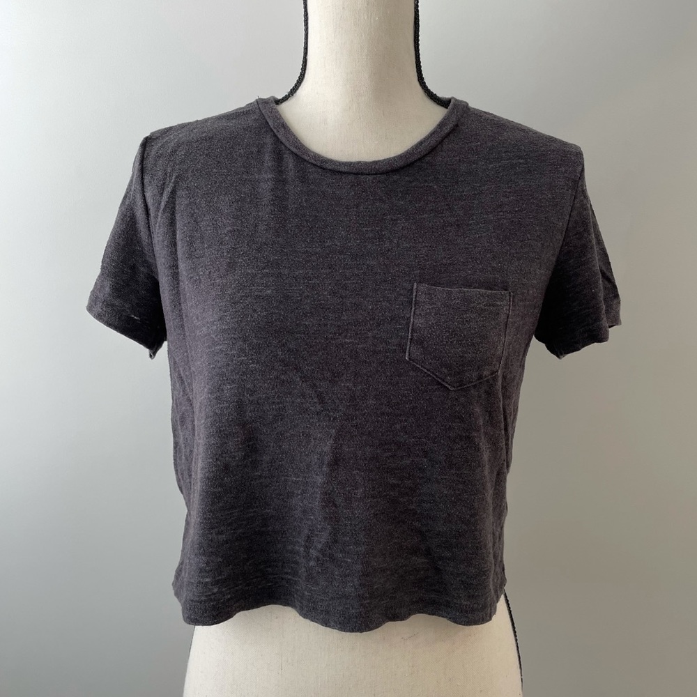 Gray Cropped T-shirt